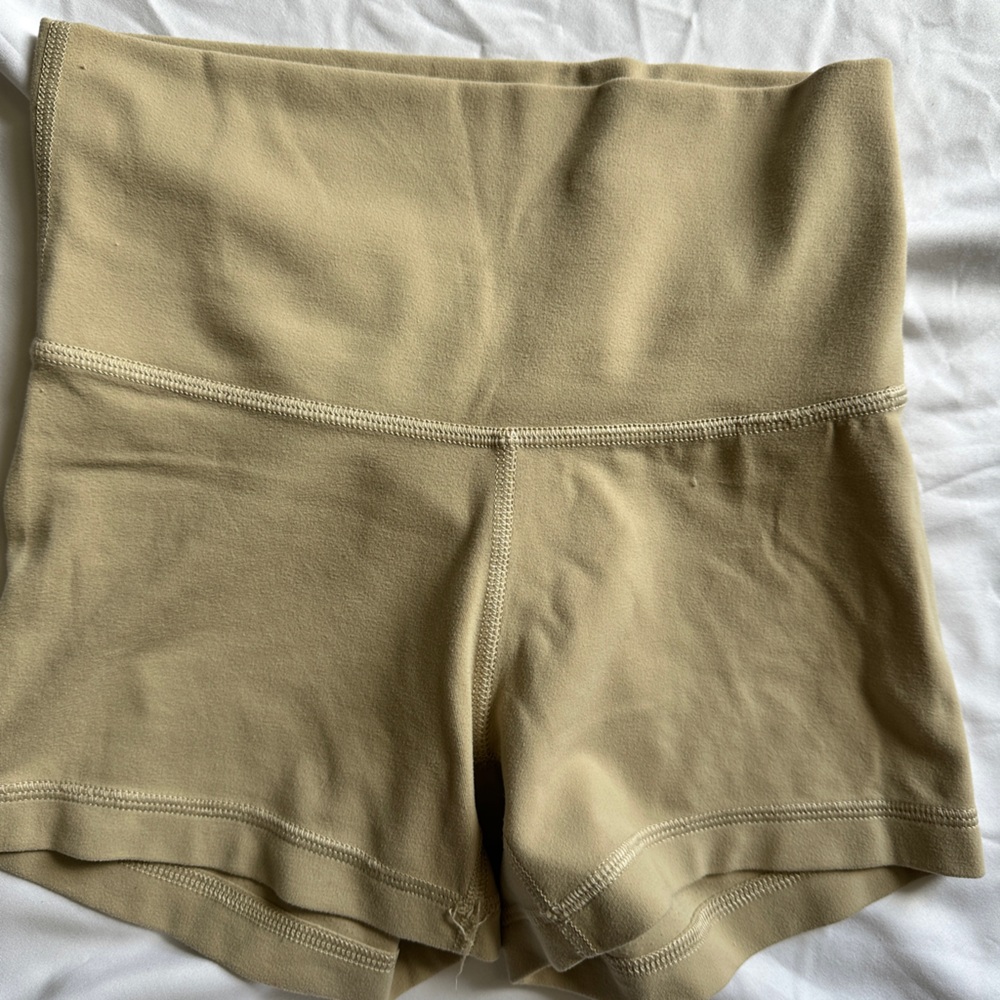 TNA Tan Bike Shorts Lightweight Elastic Waist